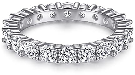 Anello in argento sterling 925 creato con diamanti moissanite in pietra preziosa fine gioielli anello di moda per le donne regalo