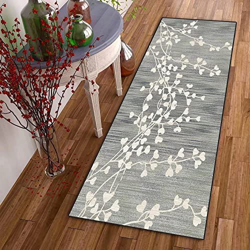 DTUQYX Läufer Lang Flur rutschfest Teppich Küche 50 x 180CM, Polyester Waschbar und Dauerhaft, Schlafzimmer Muster Carpet, für Wohnzimmer Büro Esszimmer, Anpassbar Teppichläufer Meterware