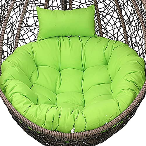 OLAMASA Hängesessel Kissen Dicke Schaukel Sitzkissen Hängestuhl Gestell Kissen Waschbar Schaukel Hängendes Rattan Stuhl Kissen Outdoor Hängeschaukel Hängematten-Stuhl-Auflagen (Green)