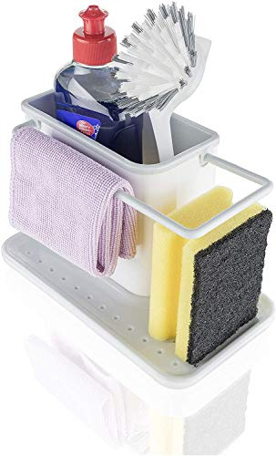 BAIXUESHUN Spüle Organizer,Spülbecken Organizer mit Bürstenhalter Schwammhalter lappenhalter Spülbecken für Küche Badezimmer