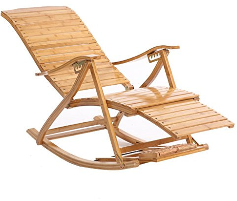 Bambus-Schaukelstuhl, Nickerchenstuhl für Erwachsene, Liegestühle, zusammenklappbar, für die Mittagspause, Balkonstuhl, Couch, Lounge-Stuhl, Sessel, Strandkorb, Old-Man-Stuhl, kleine Überraschung
