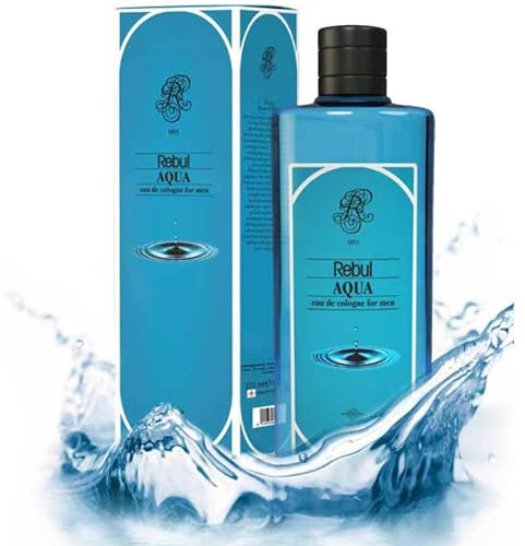 Rebul Aqua Eau de Cologne | Kölnisch Wasser für Herren Glasflasche 250ml After Shave, Cologne, Rasierwasser für Herren und Damen - Rebul Kolonya