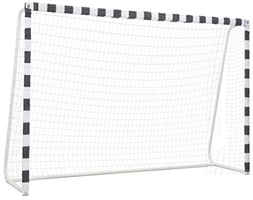 Home Outdoor Sonstiges Fußballtor, 300 x 200 x 90 cm, Metall, Schwarz und Weiß