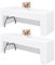 Juego de 2 Manteles de Mesa Rectangulares Ajustados, Cubierta de Mesa de Tela Lavable para Espectáculos de Manualidades, Exposiciones, Fiestas, Bodas y Eventos (241 x 75 x 73 cm)