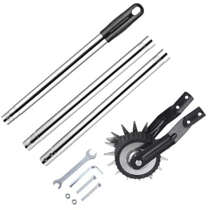 CLSSLVVBN Tagliaerba Manuale ad Altezza Regolabile per Un Taglio Confortevole, Robusto e Durevole Senza Strumento da Giardino per la rimozione delle Erbacce, 3 sezioni da 1.2 m