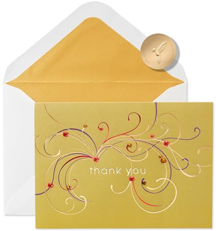 Papyrus Blank Thank You Card (Flourishing Gems)
