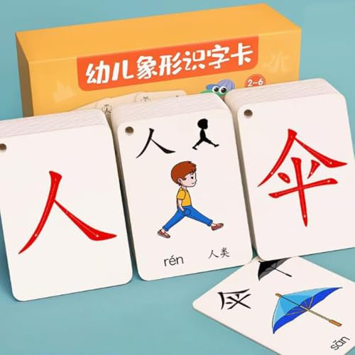 ZHXQRP Cartes De CaractèRes Chinois Cartes Flash Chinoises pour DéButants Cartes MéMoire Flash Couleur Apprendre Le Chinois AméLiorez Votre Vocabulaire