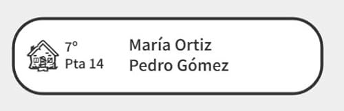 Placa Personalizada de Buzón Negro, Plástico, Elegante y Moderno, 2.5 cm x 10 cm, Montaje en la Pared o Poste, Genérico
