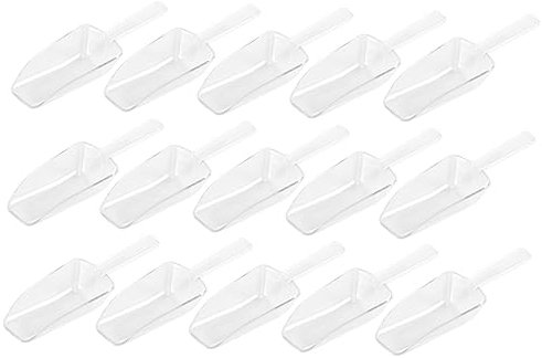 MAGICLULU 15stücke Plastikschaufel Eisschaufel Messbecherschaufel Kunststoff Leichtgewichtige Schaufeln Für Lebensmittel Umfüllen Für Partys Buffets Küche Und Zuhause Mehrzweck Schaufeln Zum