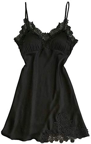 TYUIOP Dessous Damen sexy unterwäsche Spitze Negligee v-Ausschnitt Babydoll Lingerie öffnen zurück nachtwäsche Kleid für mit Panties Hipster Frau schwarz rot Body Sex, brustfrei BH