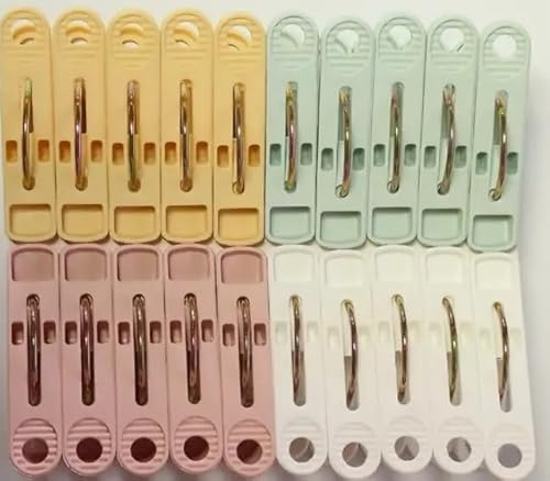 20 PCS Plastic Clothes Pegs – Sturdy Laundry Clips with Powerful Grip – Lightweight, Rust-Free Pegs for Air Drying & Washing Lines