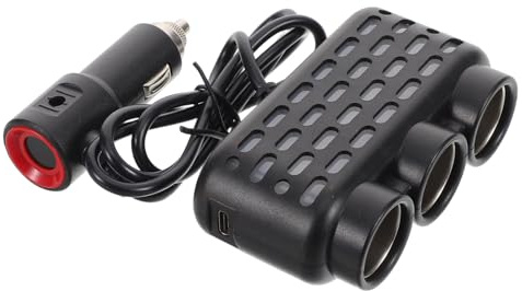 Ciieeo Caricabatterie per Auto Rapido con 3 Porte Usb, Adattatore 12v/24v Compatibile con Veicoli, Caricatore Multiporta Sicuro per Smartphone e Accessori Auto da Uomo e Donna