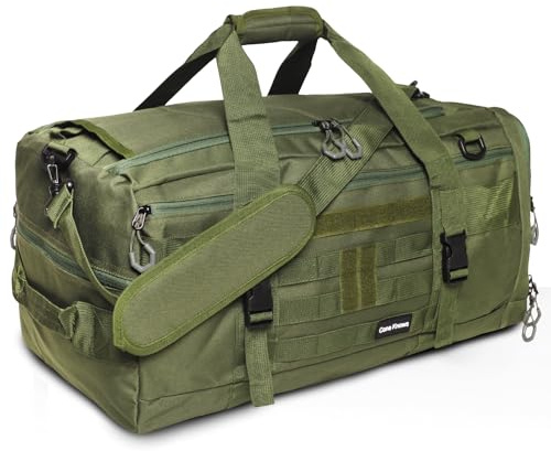 Suweir Sporttasche Herren 55L Reisetasche Damen mit Schuhfach Nassfach Wasserdicht Weekender Travel Gym Bag mit Rucksack Groß Schwimmtasche Badetasche für Reisen, Fitness, Sport, Camping (Grün)