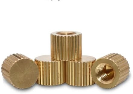 hand tighten nuts， Blind Small Head Knurled Thumb Nuts Brass/Stainless Steel M2-M8 Pack of 5-100PCS(Brass Thumb Nut,M4 100PCS)