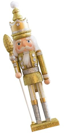 OUNONA Casse Noisette Soldat Doré Figurine Décorative de Noël Ornement Réutilisable pour Sapin Table et Étagère et pour Maison et