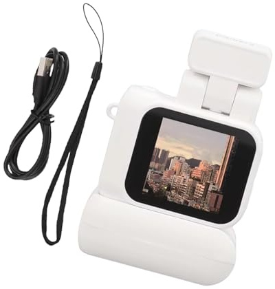 Obotsnoi Caméscope de voyage pour campus, flash à 90°, écran couleur 3,6 cm, capture continue pour caméscope de poche d'action