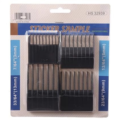 4-teiliges Set Professioneller Universal-Haarschneidekamm, Schwarz, Ersatz-Schneidaufsatz For Friseure, Kompatibel Mit Moser, Serie 1400 G1202(3.5.9.13mm set)