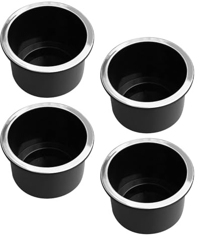 PENIKOKO 4 Pièces Porte-gobelet Voiture Plastique Robuste Antidérapant Insert pour SUV Camping et Console Centrale Support Tasse Sécurisé et Facile à Nettoyer