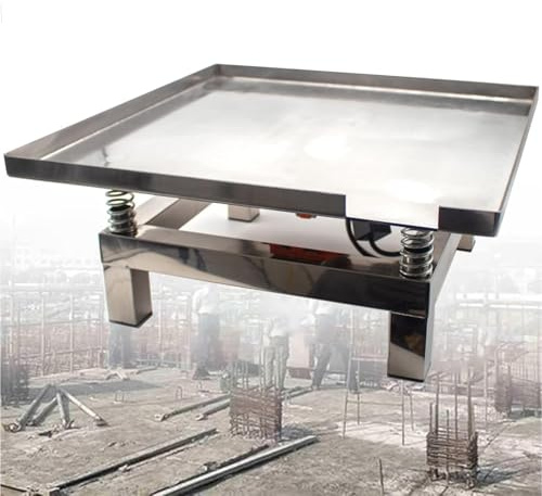 Wsexyy vibrerande betongbord, 50 x 50 cm vibrationsbord i rostfritt stål för betongvibrationstest, ta bort bubblor och nederbörd, frekvens 3 000 gånger/min -3 600 gånger/min, 20 kg lastkapacitet