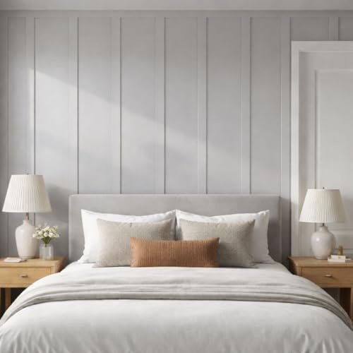 Woodica MDF Wall Panelling Kit 120cm Long | Shaker Style DIY Wall Panels | Pre-Cut MDF Strips | Easy Fit Home Décor | Pack of 8 (6MM)