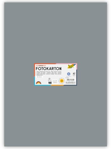 Fotokarton 10 Bogen, 300 g/qm, 50x70 cm (Steingrau)