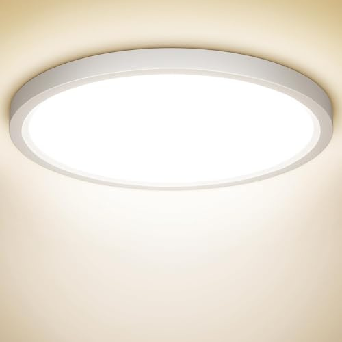 GLOFAN LED moderni, ventilatore da soffitto con luce, moderno ventilatori per camera da letto, soggiorno, cucina, luci da soffitto a LED rotonde
