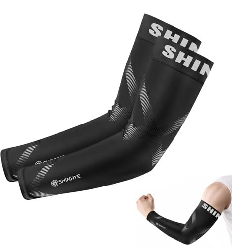 ShinHye Armstulpen - UPF 50+ Arm Sleeve mit Atmungsaktivem Netzdesign Armlinge Radsport Herren und Damen für Laufen Radfahren Golf Tennis Basketball Tattoo Abdeckung