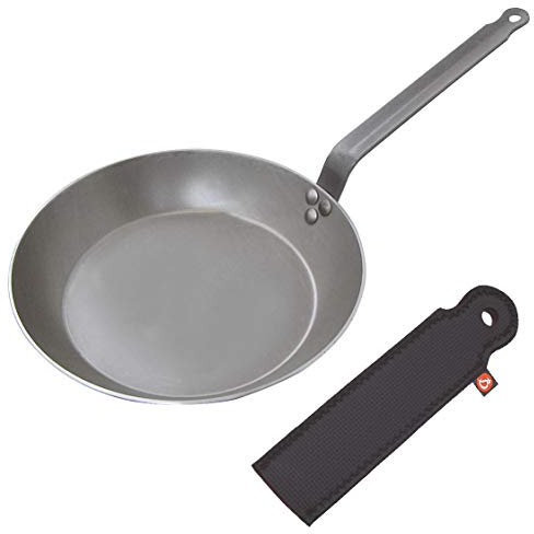 Eisenpfanne de Buyer 5110 Lyonnaise - Sartén redonda (acero, mango protector, 50 cm)