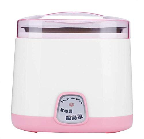 Máquina de yogur de 220 V 1.0 L para el hogar, completamente automática, de acero inoxidable, pequeña máquina de yogur, herramienta de cocina, interior de acero inoxidable