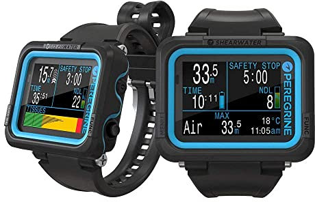 Shearwater Peregrine Air, Nitrox, 3 Gas Nitrox, Messgerät Handgelenk Computer - 3 OC Gase, Vibrationsalarme