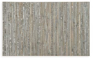 WohnDirect Nachhaltige Bambus Badematte Wasch Grau - rutschfestes Zero Waste Produkt - Badevorleger, Duschvorleger 50 x 80 cm