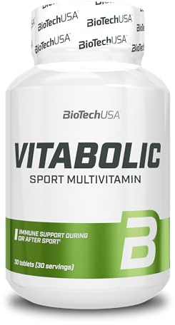 BioTechUSA Vitabolic | 11 vitaminer, 7 mineraler, antioxidanter | Energi, immunitet och muskelstöd | Vegan | 30 tabletter