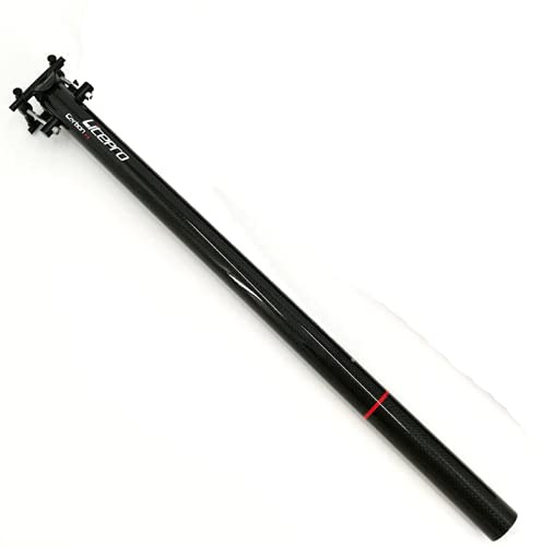 London Craftwork Erweiterte Carbon-Sattelstütze und Pentaclip für Brompton Fahrrad, 580 mm (235 Feuerzeug), 3K, glänzend, Schwarz