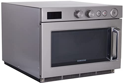 SARO SAMSUNG Mikrowelle für Gastronomie – 26 L – 1500 W – 5 Leistungsstufen – Edelstahl/Keramik – Drehregler – Digitale Zeitanzeige – Stapelbar – 230 V – Modell MJ2651