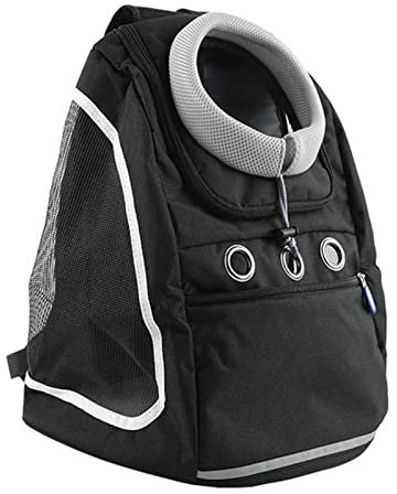YCDZSW Katzen Hunde Rucksack Haustier vorne Brust Rucksäcke mit Komfortabel atmungsaktivem Head-Out-Design für Outdoor-Reisen/Radfahren/Wandern (37x24x42cm,Schwarz)