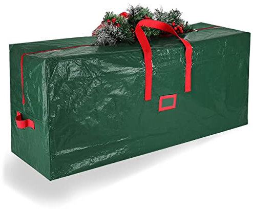 Hillylolly Tannenbaumtasche grün Aufbewahrungstasche für Weihnachtsbaum, Wasserdichtes Weihnachtsbaumhülle, Weihnachtsbaum Aufbewahrungstasche, Christmas Tree Storage Bag, Rechteck-138x32x66cm