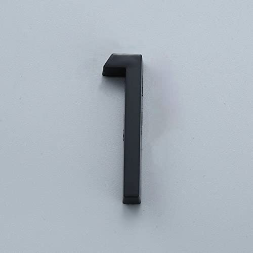 3D Auto Adhésif Plaque Maison Numéros 0-9 6cm Noir ABS Électrolytique Nombre 3M Autocollants pour Appartement Doorplate Plaques Porte Numérique Adresse Signes Boîte Aux Lettres Rue Hôtel Intérieur (1)