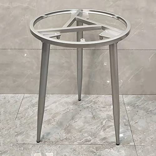 DJZZ Tischgestell aus Metall Beistelltisch Tischbeine Rund Base 60x60x45 cm 60x60x72 cm moderner nordischer Stil Wohnzimmer Ersatztischbeine (Color : Silber, Size : 60x72cm)