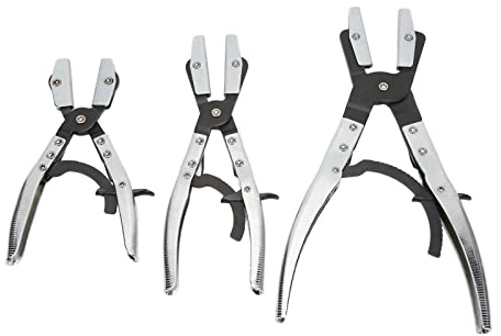 3-teilige Schlauch Abklemmzange, 8/10/12 Zoll Automatische Sperrratsche Schlauch Abklemmzange Crimp Abklemm Werkzeug Set für Kühlmittel