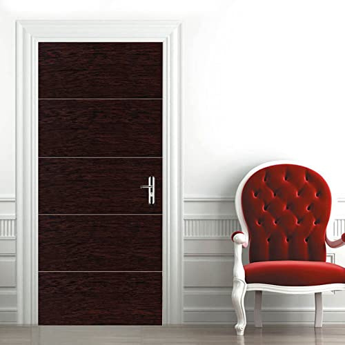 A.Monamour Adesivo Porta Autoadesiva 3D Sfondo Di Struttura Di Legno Vinile PVC Adesivi per Porte Interne Pellicola Adesiva Poster Sticker Murale Parete Carta da Parati