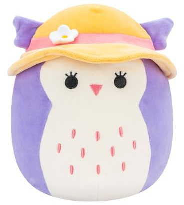 Squishmallows SQCR05400 - Holly die Eule mit Sonnenhut 19 cm, offizielles Jazwares Plüsch, superweiches Kuscheltier