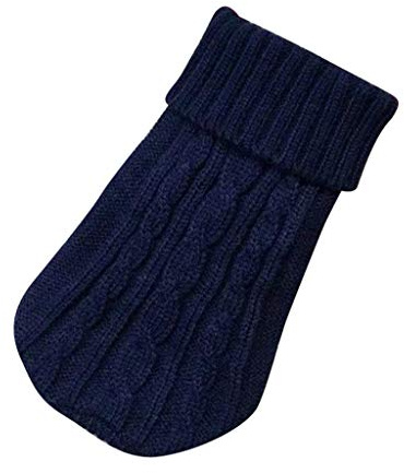 NCQiFei Katzenpullover, Katzenpulli für Katzen Warm, Strickpullover Katzen Klamotten, Katzen Pullover, Katzen Kleidung Winter, Haustier Pullover Katze, Katzen Kleidung süß, Liebe (Marine, XS)
