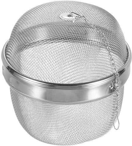 Sourcing Map Silver Stainless Steel Tea Infuser Ball, Loose Leaf Tea Steeper with Fine Mesh Strainer and Dual Purpose Lid