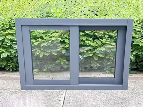 Fenster Window Kellerfenster Schiebefenster Ersatzfenster Für Innen Außenräume, Aluminiumrahmen Und Gehärtetes Glas – Doppelt Aufgehängtes Oberlichtfenster Für Keller, Dusche, Tierhaus Und Treppenhaus