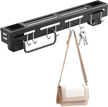 Porte-couteaux muraux, support de couteau mural, support de couteau mural, support de baguette, multifonction sans poinçonnage, avec crochets, baguettes, ciseaux, couteaux, chiffons