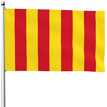 Drapeau Drapeau De La Provence Décoratif Drapeaux Lavable Bannière À Œillets Traditionnel Drapeaux, Pour D'Intérieur, Balcon, 90x150 cm