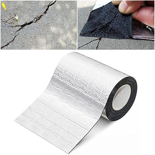 Selbstklebendes Bitumen-Klebeband mit Aluminiumfolie, Schuppen, Dachpappe, Wärmedämmung, Anti-UV-Reparatur, Oberflächenrisse, Fensterbankspalte, 1 x 10 m