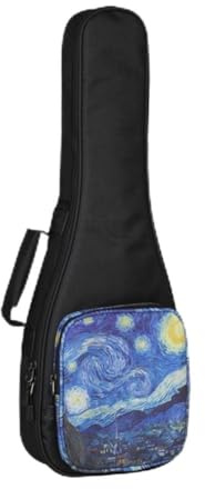 PETSTIBLE Ukulelen-Gitarrentasche, 53,3 cm, 58,4 cm, 66,2 cm, 76,2 cm, blauer Stern, wasserdicht, tragbare Aufbewahrung (58,4 cm), Wie abgebildet, 23inch