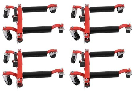 RVIFY Leve Voiture Roue Dolly Voiture Patins véhicule positionnement hydraulique Pneu Jack Camion remorque Pick Up Dolly pédale 1500LBS Pont elevateur Voiture