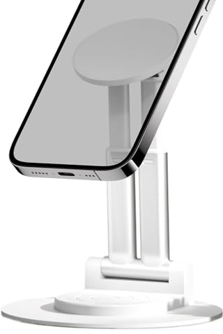 Generico Magnetic Phone Stand, Adjustable Foldable Desktop Cell Phone Holder Ständer, Magnetic Desk Tablet Stand for Phones, Readers, and Tablets, Home and Offices Use